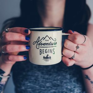 White Adventure Mug