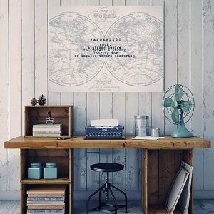 Printed Map Canvas